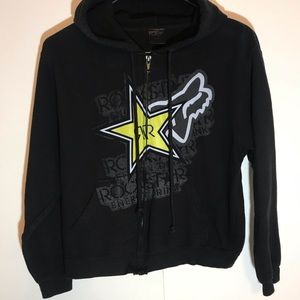 Women’s Fox Rockstar Energy zip up hoodie.